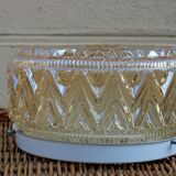 Amber moulded glass ceiling