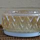 Amber moulded glass ceiling