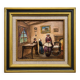 Interior scene – Oil on panel signed Lensky – 20th century