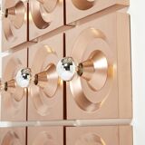 Set of nine wall lamps copper Klaus Hempel for Kaiser Leuchten 1970