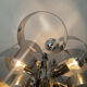 Chrome metal Space Age Sciolari chandelier from the 1970s.