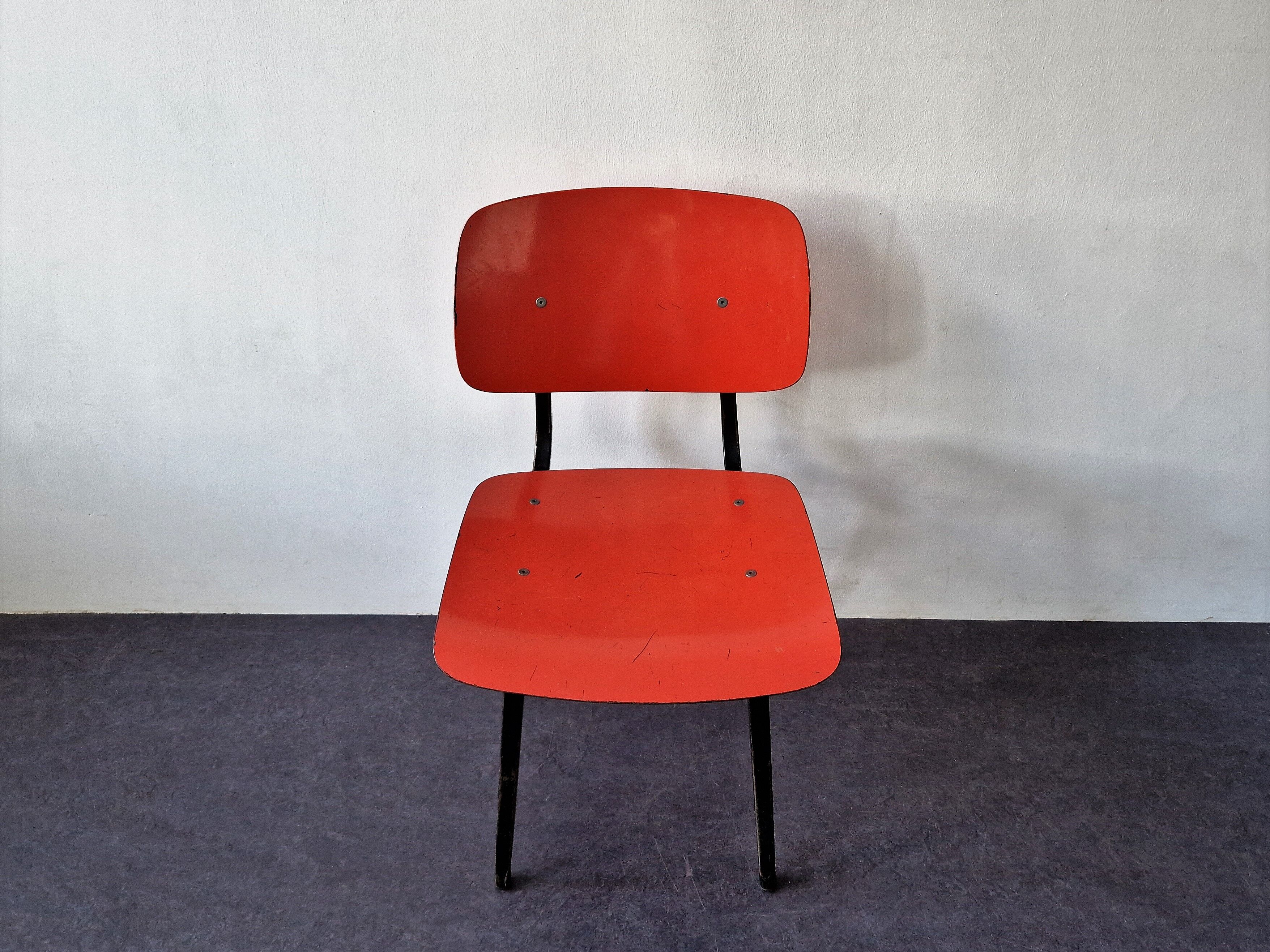 Set of 6 Revolt chairs by Friso Kramer for Ahrend de Cirkel, Netherlands, 1956
