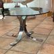 Table basse Osvaldo Borsani pour Tecno 1970 acier et verre