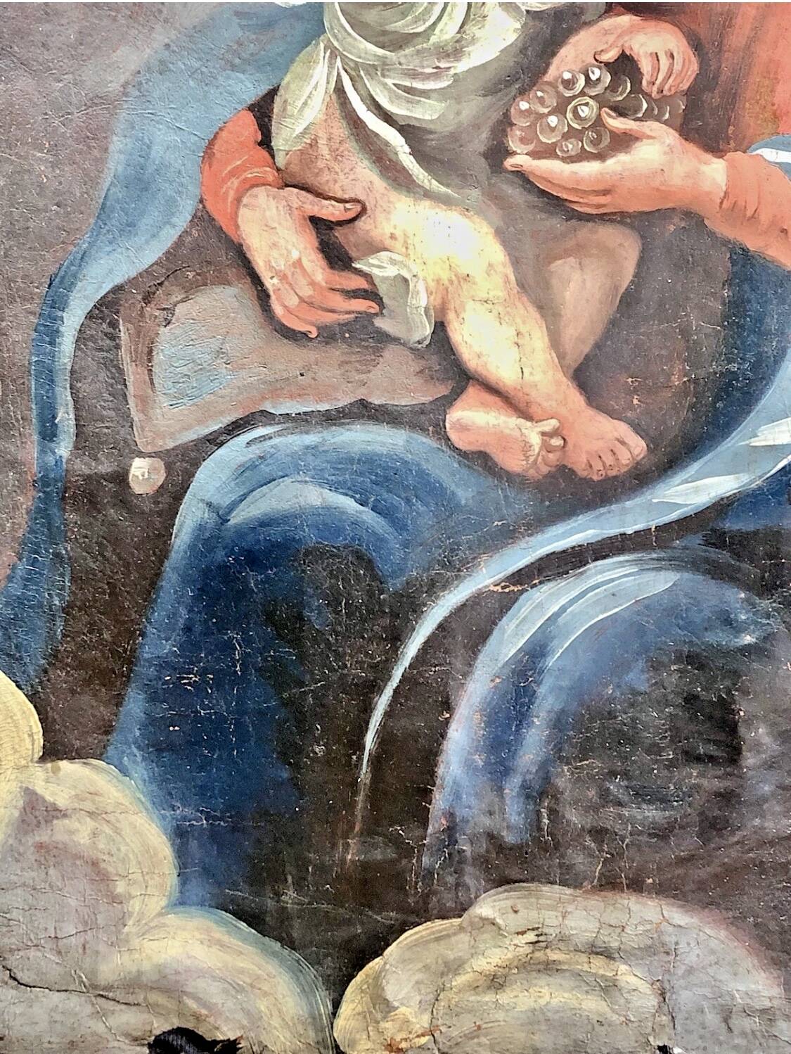 Oil painting on canvas XVIII Virgin and Child