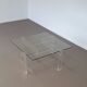 Table basse vintage de Swart. En verre acrylique avec plateau en verre.