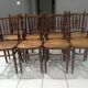 Rare suite of 8 chairs bistrot salon Fischel 1890