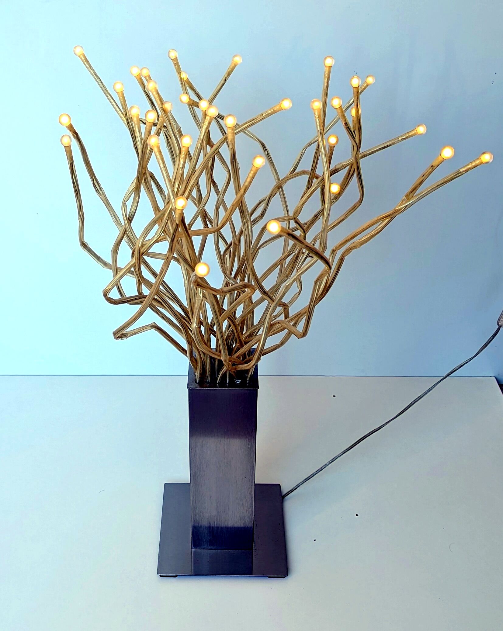 IKEA Stranne lamp - stainless steel & plastic tree 80's 90's - Octopus medusa lamp