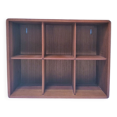 Wall shelf with solid wood compartments design 80s