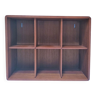 Wall shelf with solid wood compartments design 80s