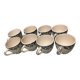 Set of 8 Marie-Louise Nord Hamage Moulin des Loup coffee cups