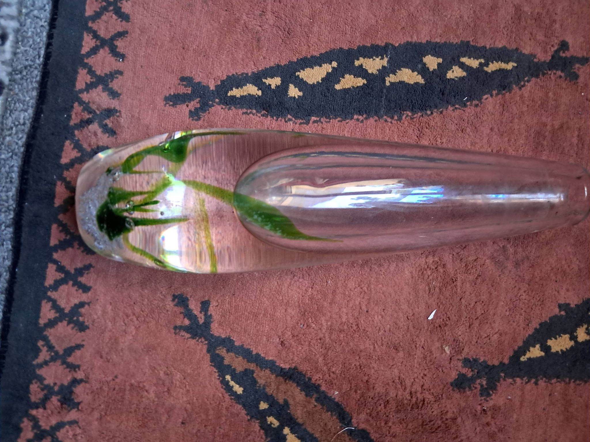 Vase vintage suédois en verre très original