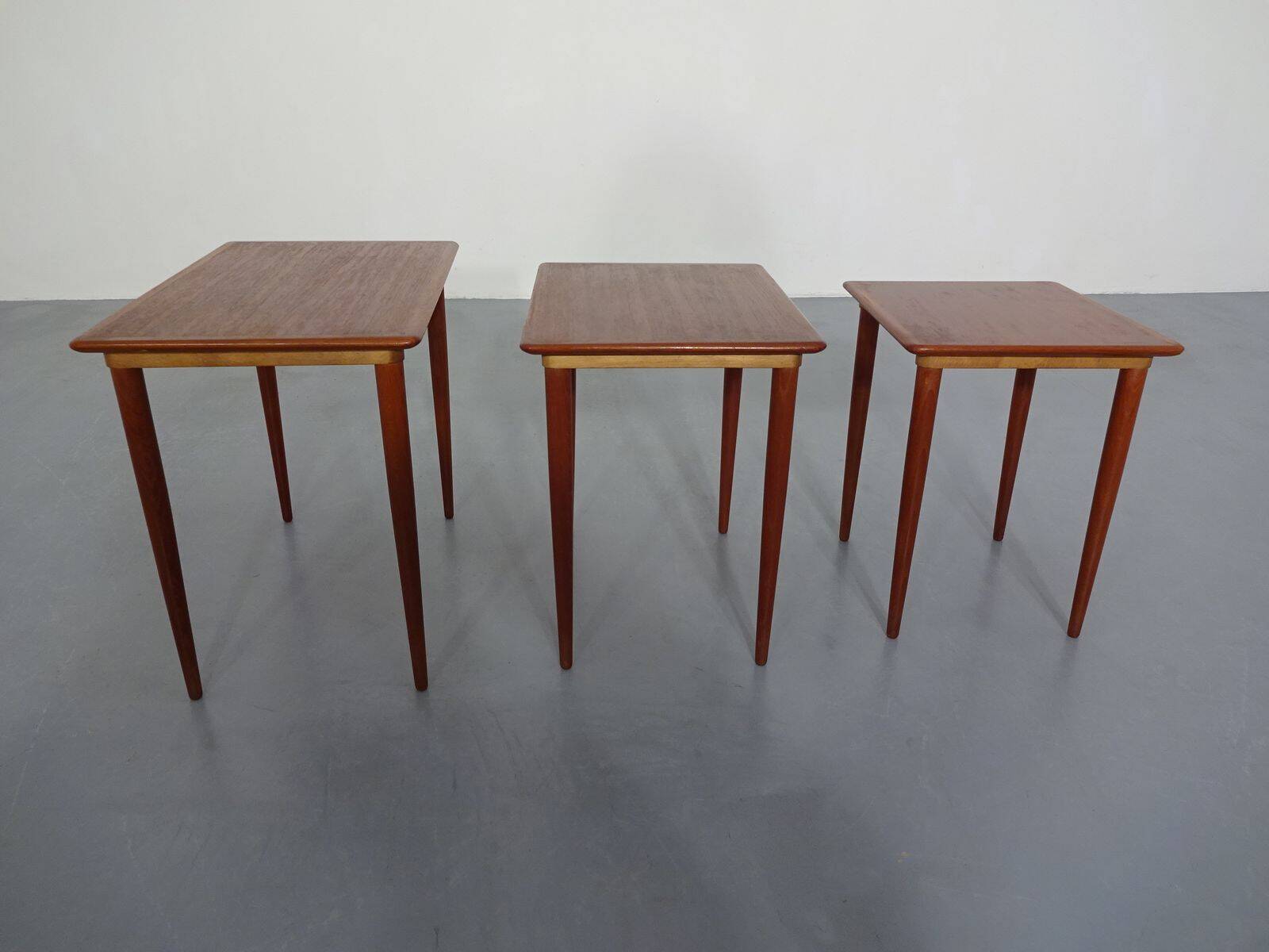 Danish Teak Nesting Tables, 1960s, Set of 3