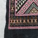 Colorful black margoum rug hand-woven in natural wool