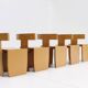 Vintage sculptural dining chairs, set of 5