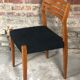 Suite of 4 Scandinavian teak chairs with anthracite grey velvet top 1960