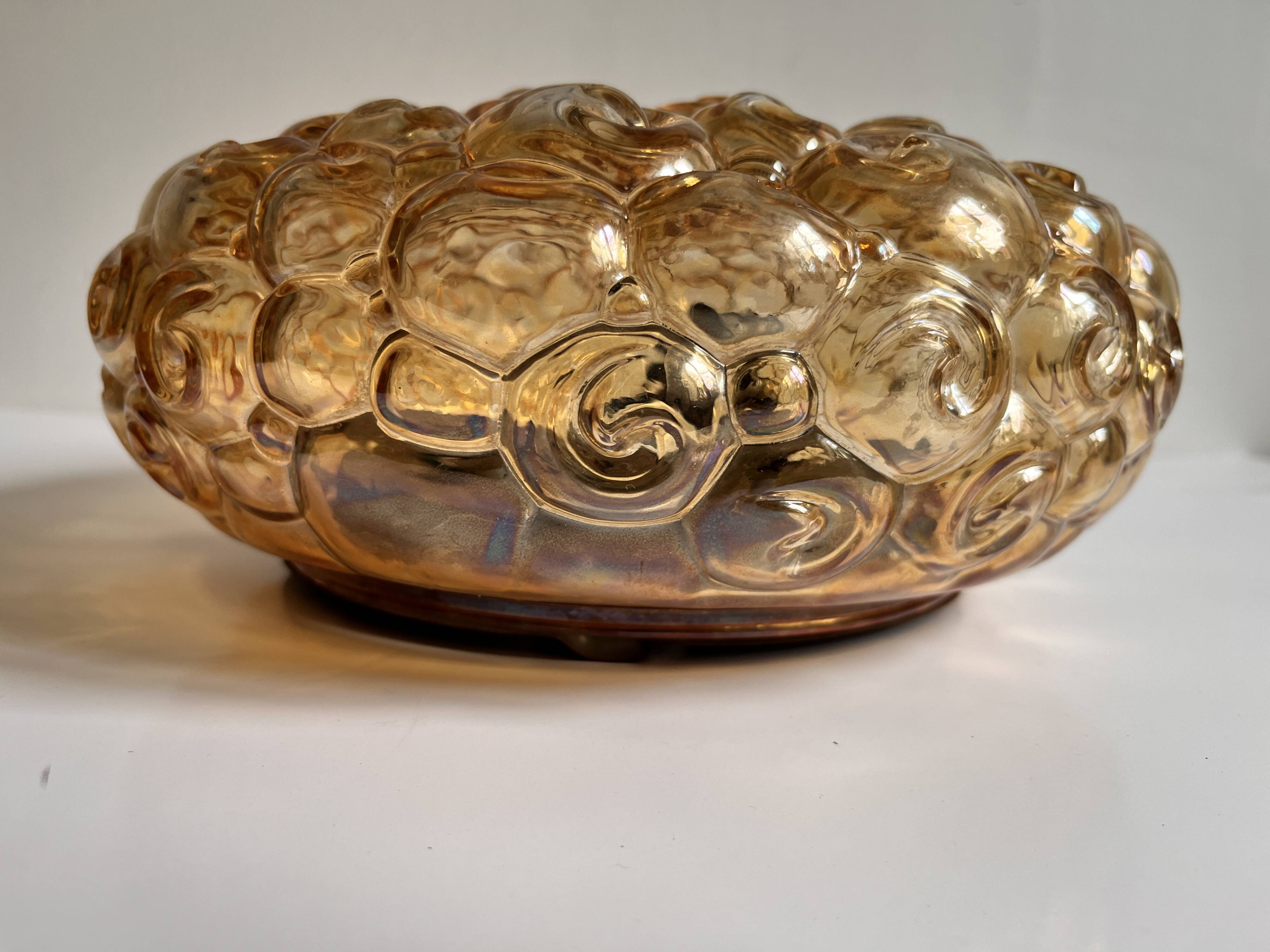 Helena Tynell golden glass wall light ceiling fixture 1970