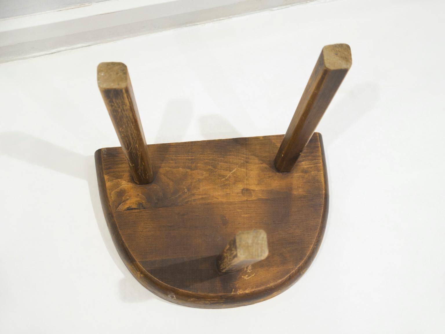 Rustic French tripod stool