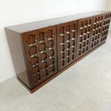 Graphical brutalist credenza, 1970s