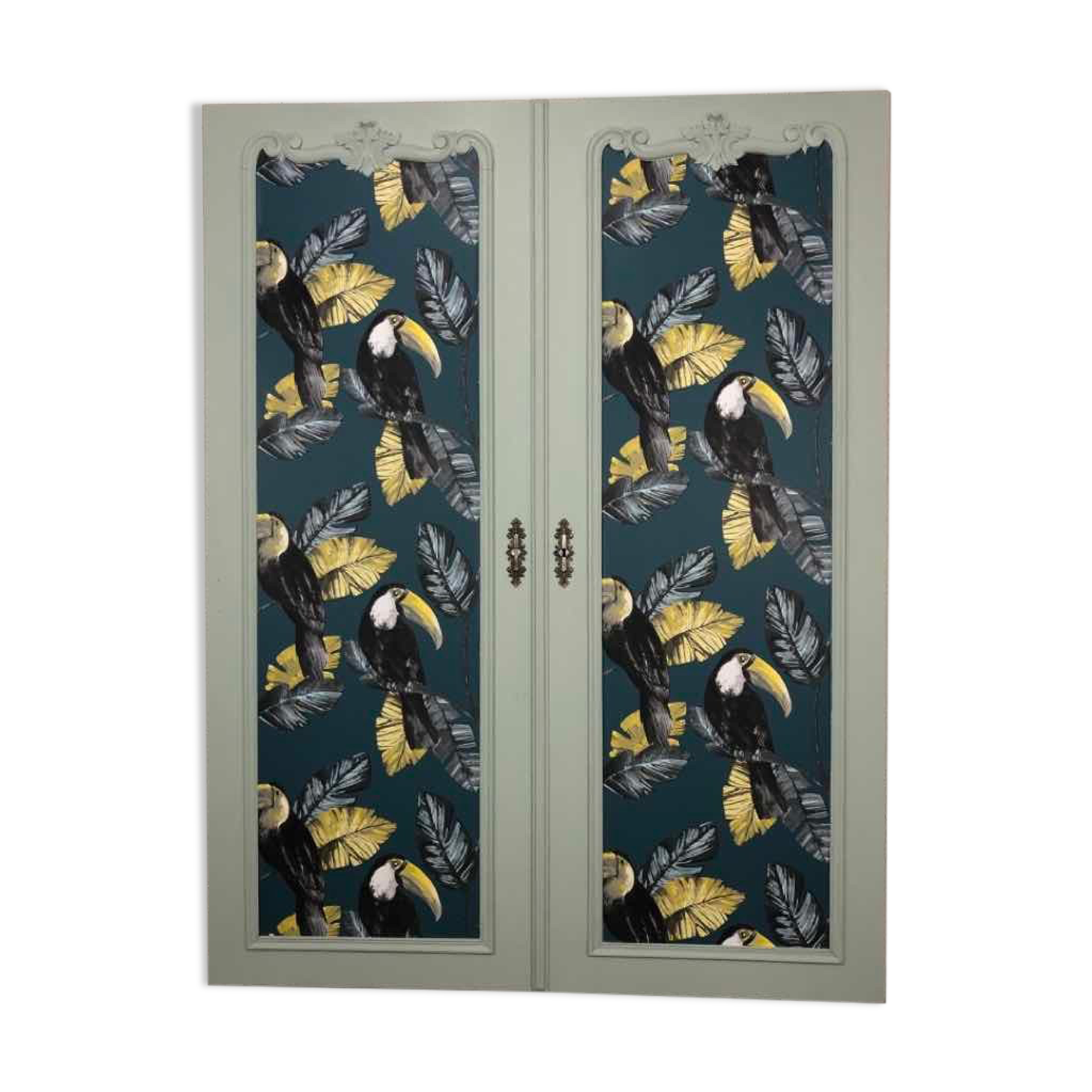 Pair of antique cabinet doors