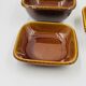 Lot 3 Square Plates Stoneware Deco Hälsingborg K.J. Svensson