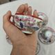 Vintage Japanese tea/coffee service, egg shell porcelain & enamels for 5 people.
