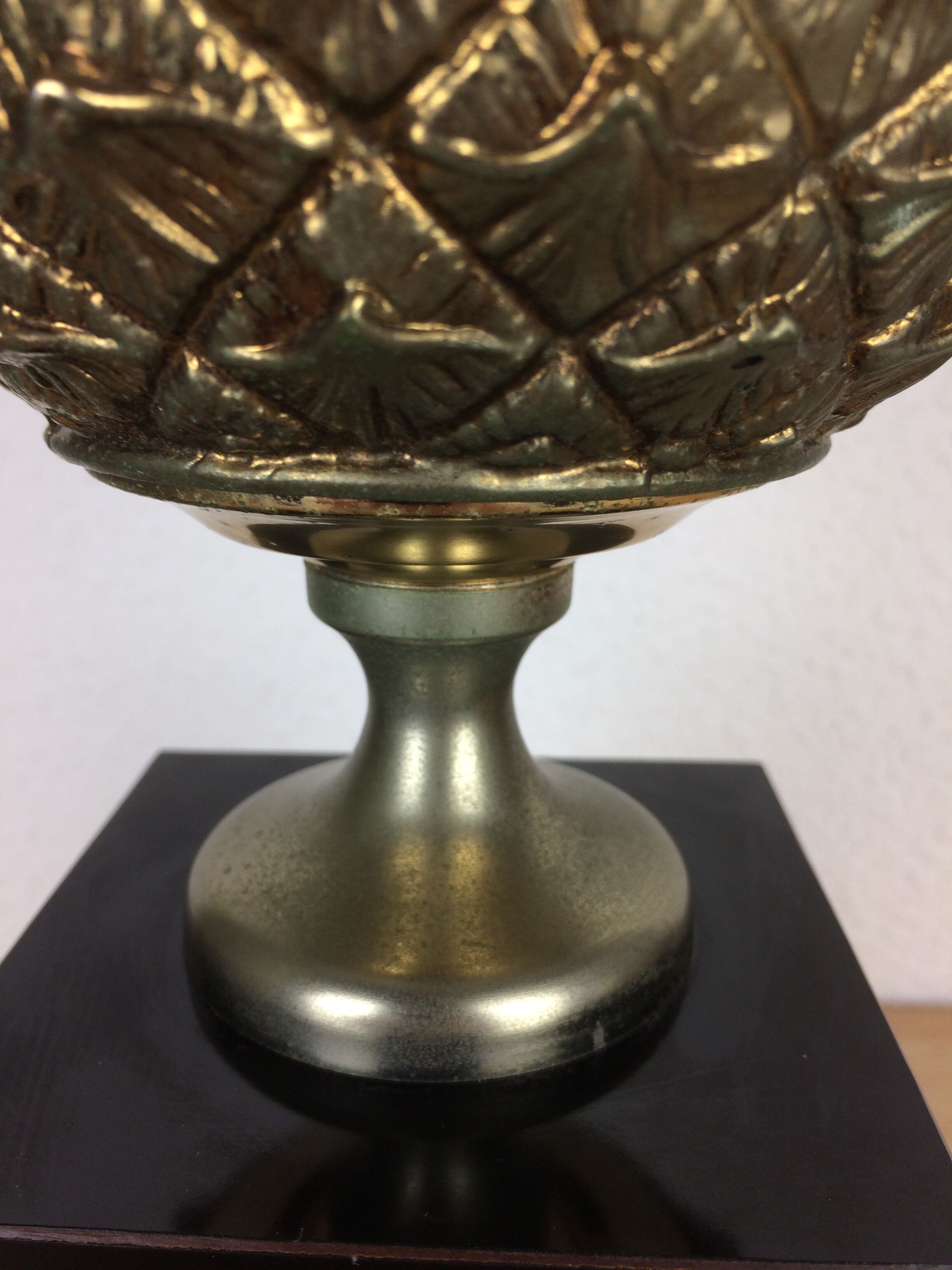 Golden pineapple lamp house Le Dauphin 70s