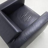 Lounge Chair in Leather and Chrome by Molinari