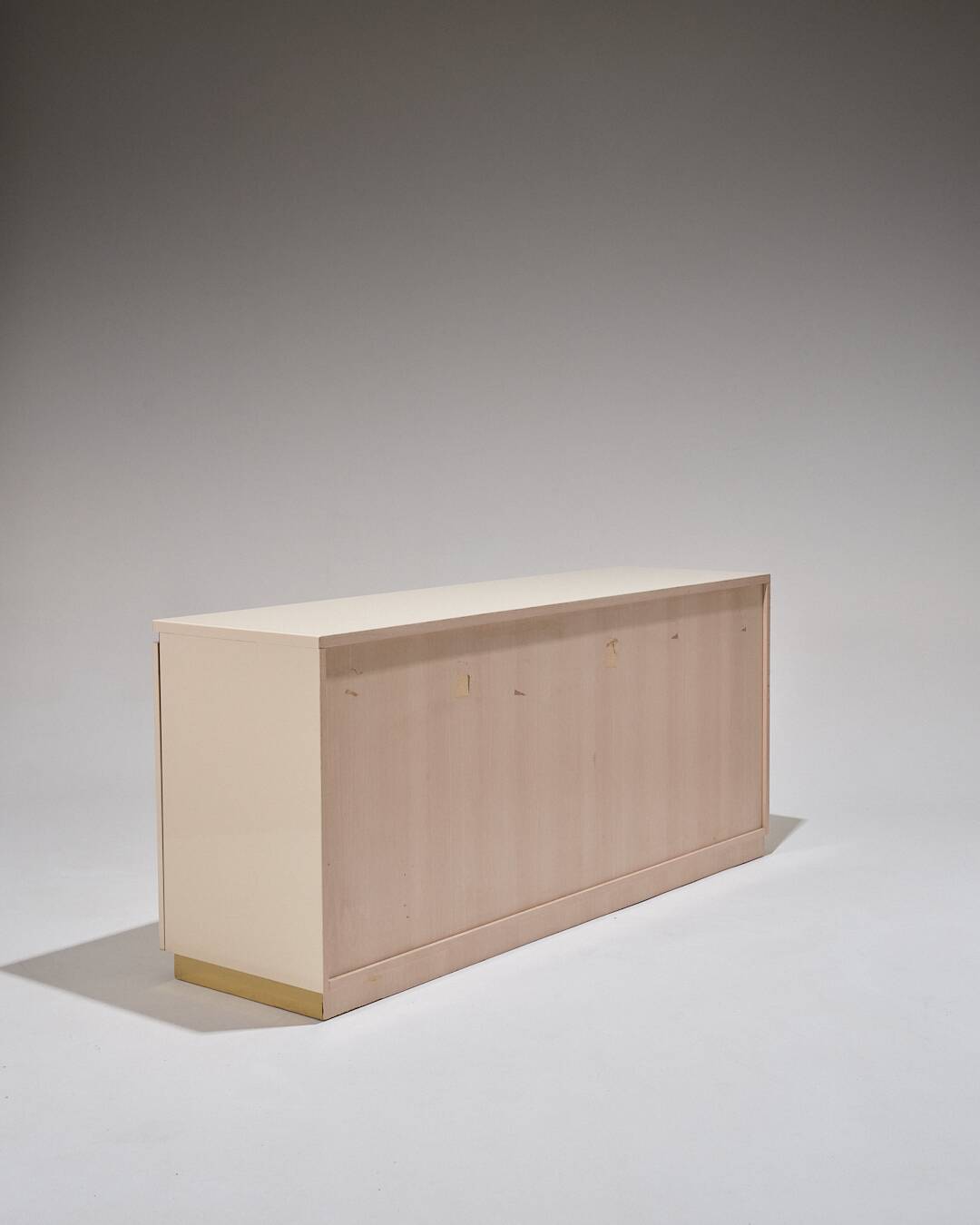 Lacquered Wood and Brass Sideboard, 1970s