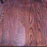Set of 6 mid century solid oak lyre-back Windsor chairs, 1960s