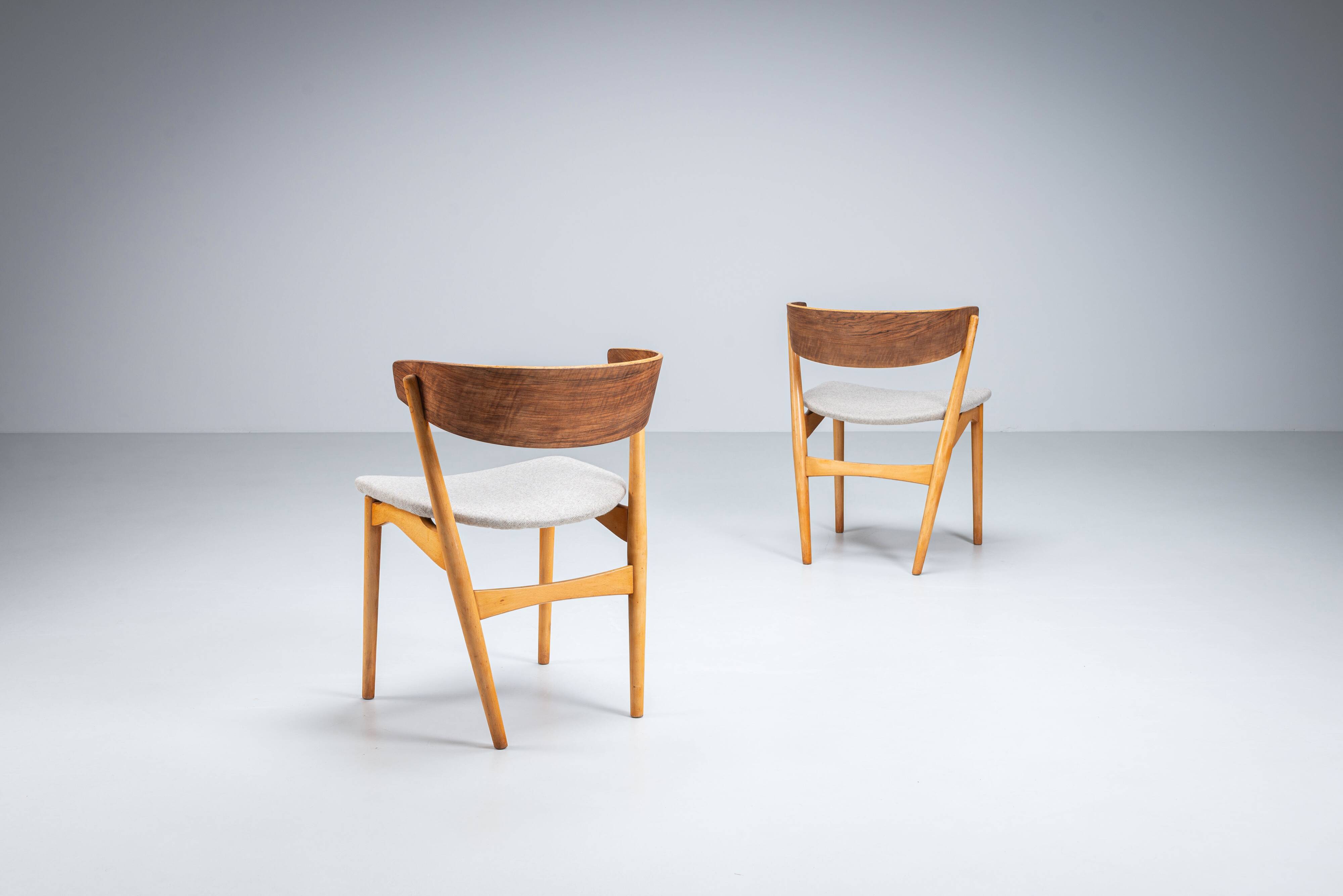 Set of four Helge Sibast No. 7 dining chairs