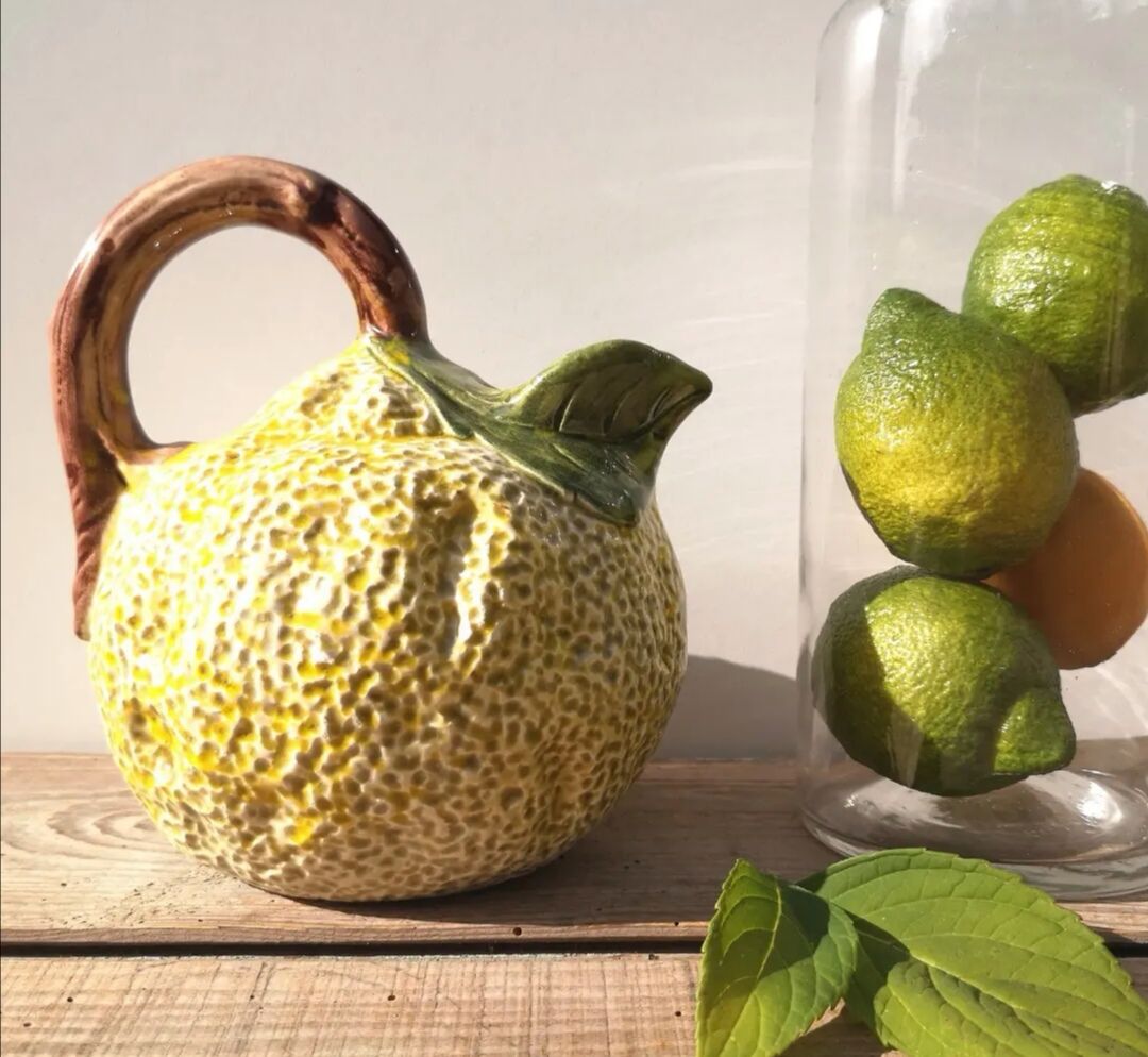 Vintage pitcher citrus slurry