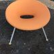 Chaise Ploof orange en plastique par Philippe Starck pour Kartell, pieds aluminium poli