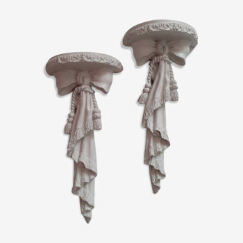 Duo of rococo style wall lamps