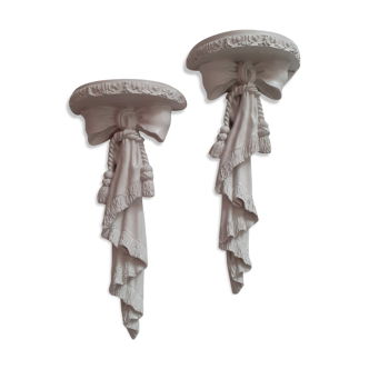 Duo of rococo style wall lamps