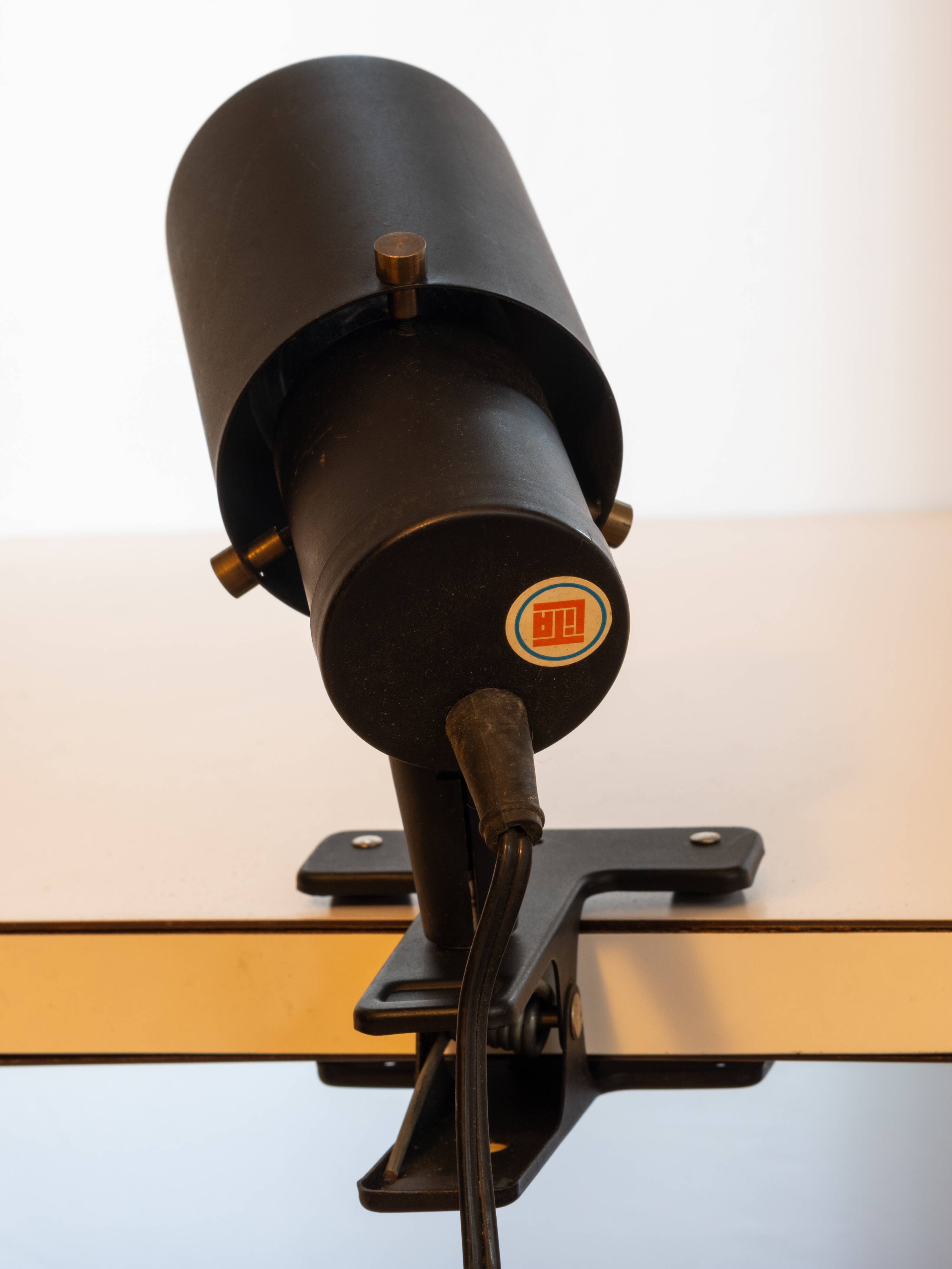 Lita clamp spotlight, Zodiac model by Jacques Biny