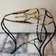 Vintage wrought iron tripod coffee table
