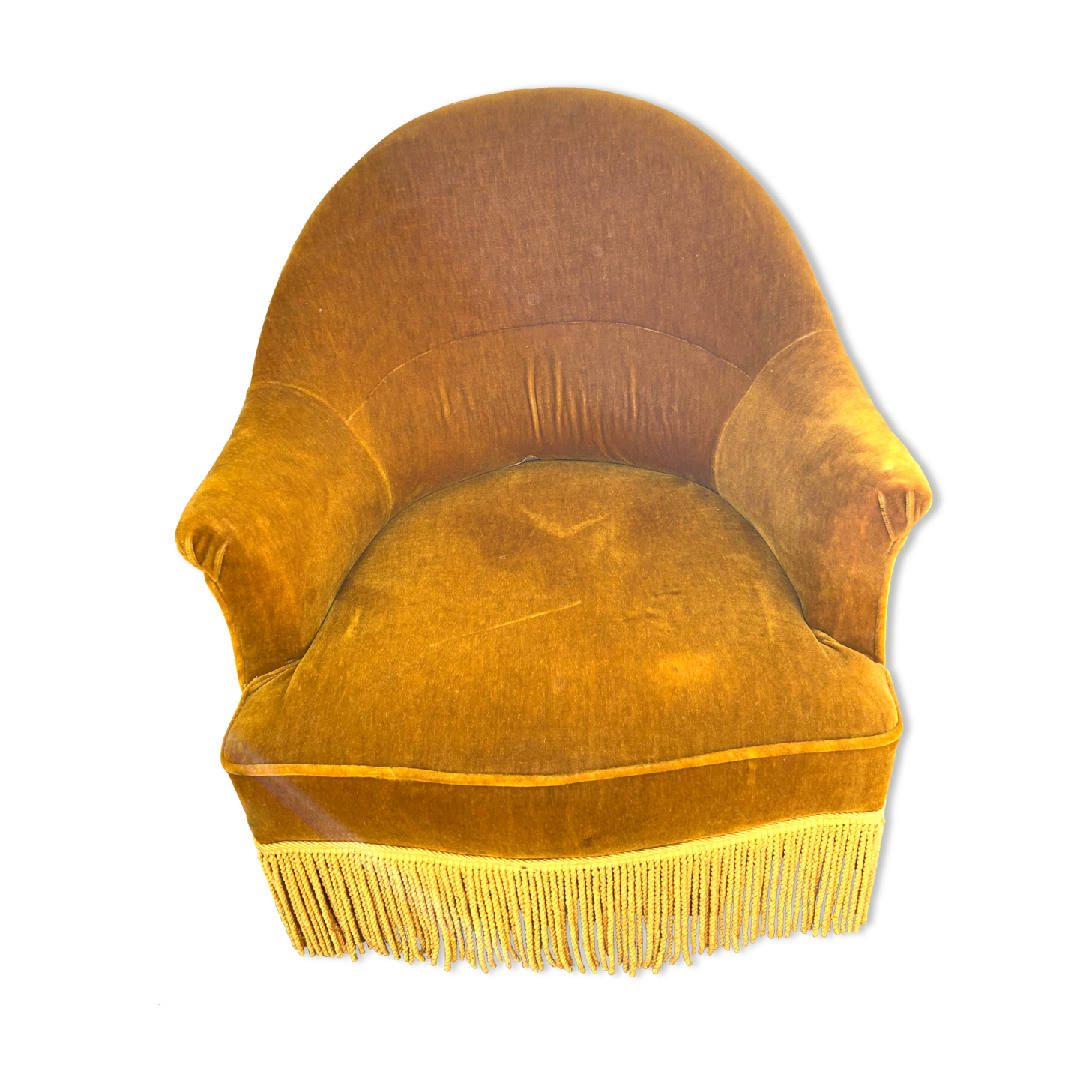 Velvet toad armchair