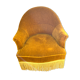 Velvet toad armchair