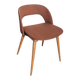 Wood and fabric chair from the 60s/70s.