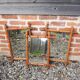 3 Anciens Miroirs en Faux Bambou