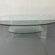 Space Age Italian modern Glass and Perspex Coffee Table, 1990s