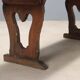 Antique walnut wood bench, Italy, 18th century