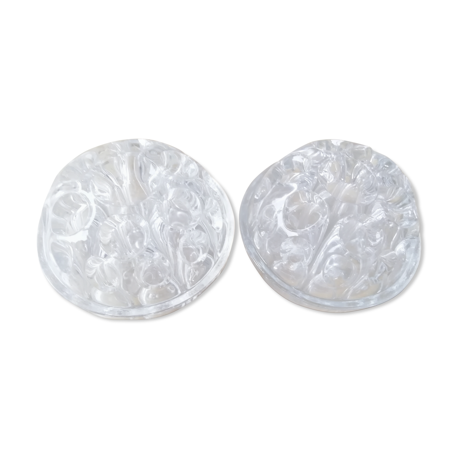 Lot of 2 glass flower spades