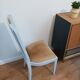 Pair of vintage 1930s chairs in wood and velvet (Art Deco style)