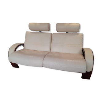 Nelo leather sofa for Roche Bobois Scandinavian