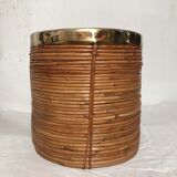 Bamboo and brass pot cover 1970