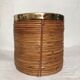 Bamboo and brass pot cover 1970