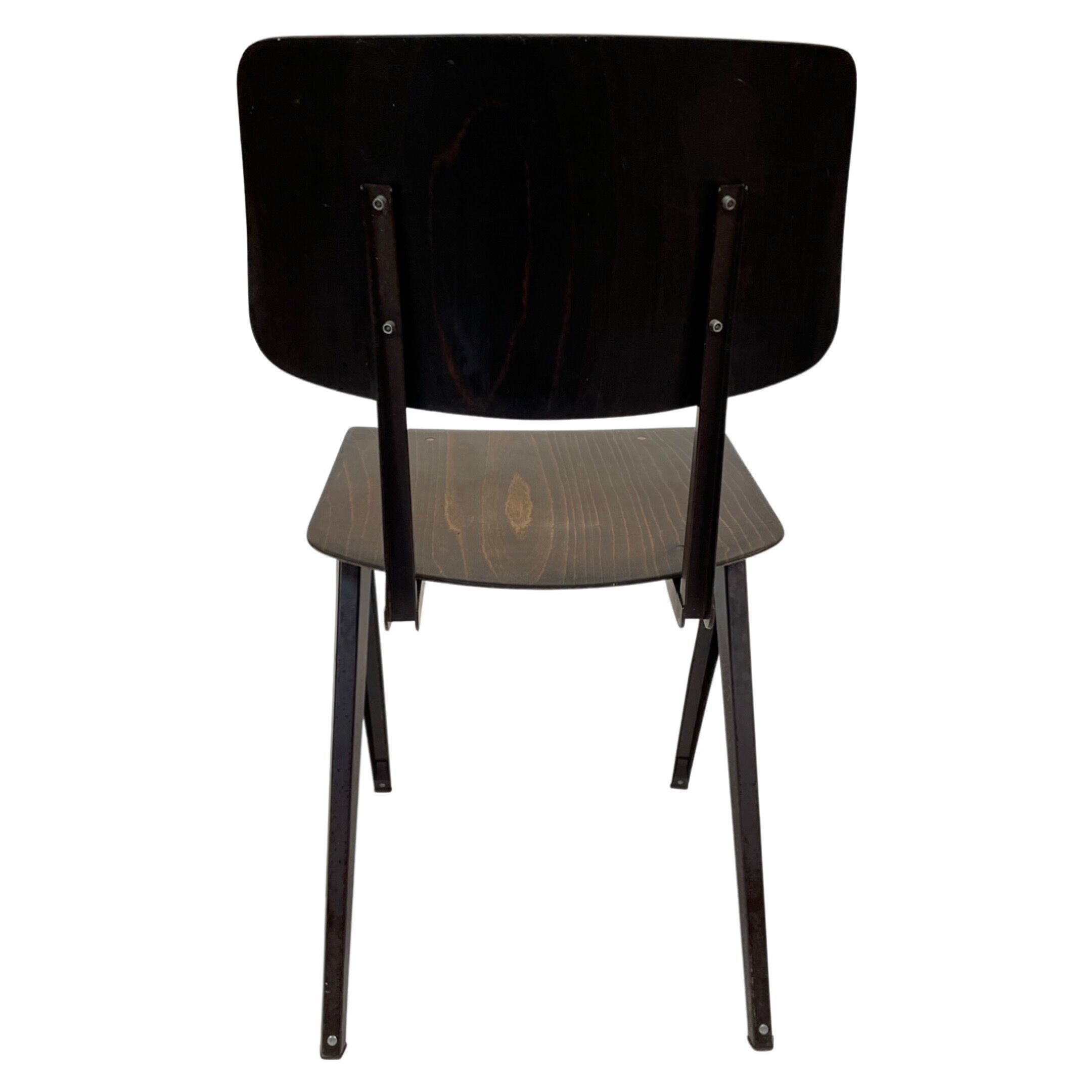 Lot de 4 chaises d’école vintage Galvanitas S16 Pays-Bas