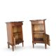 Tables de chevet italiennes en placage d'acajou avec de splendides