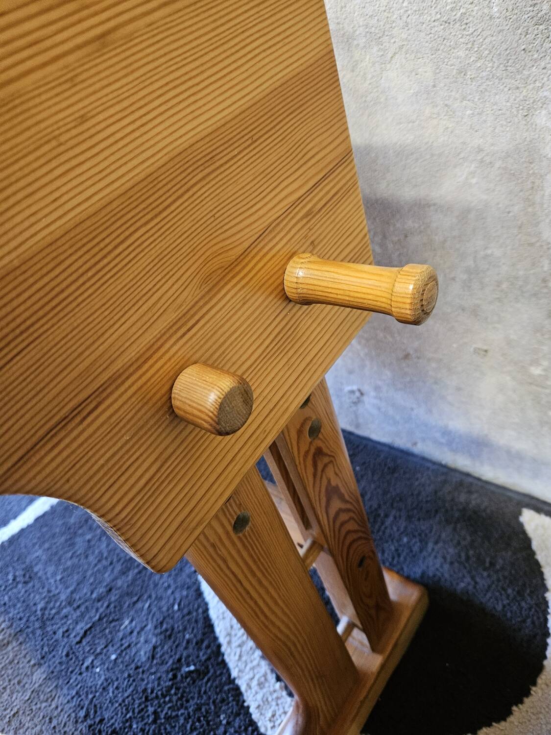 Architec pine desk 1970" suspended